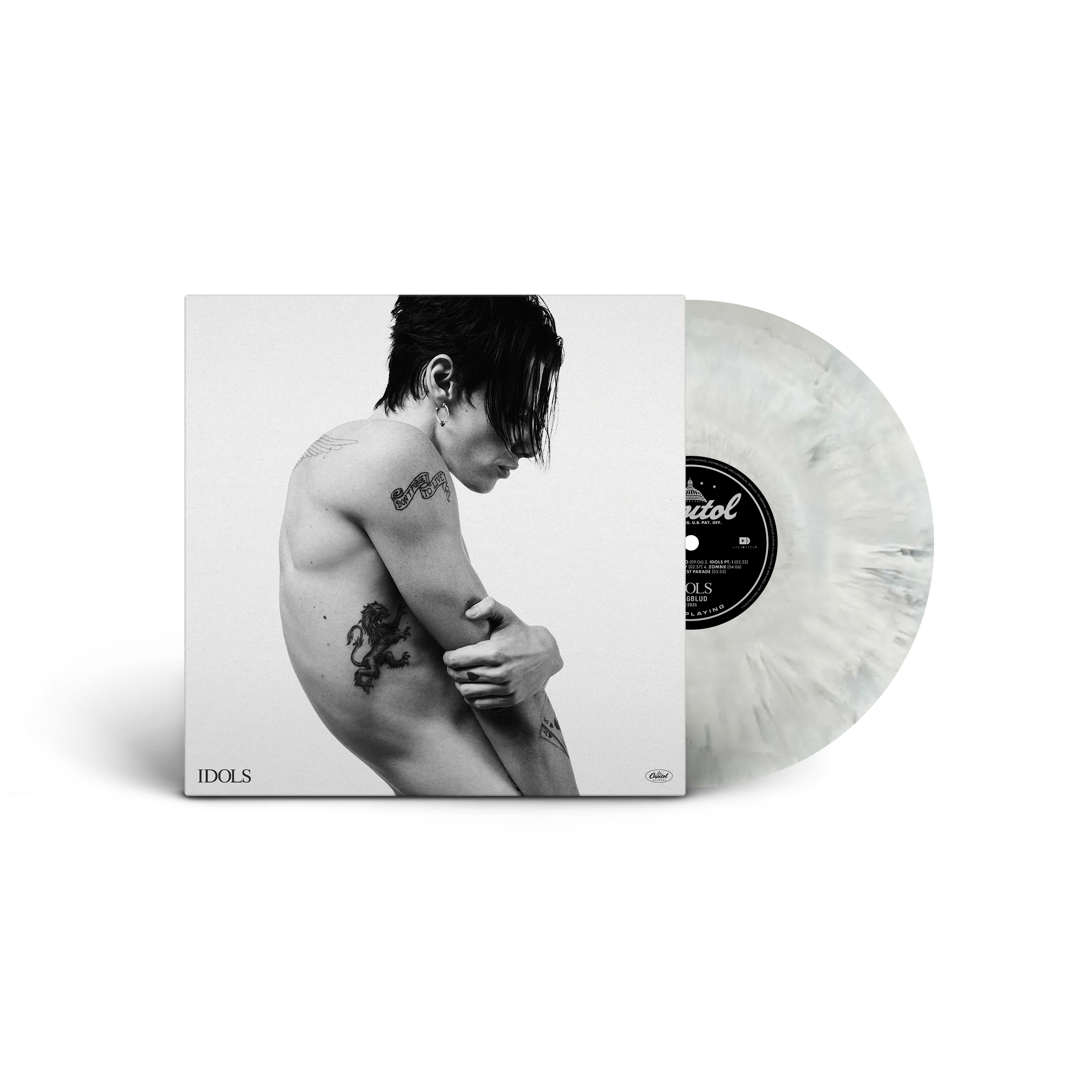 Idols Tattoo T-shirt + “Distant Smoke” Marble Vinyl + Signed Art Card
