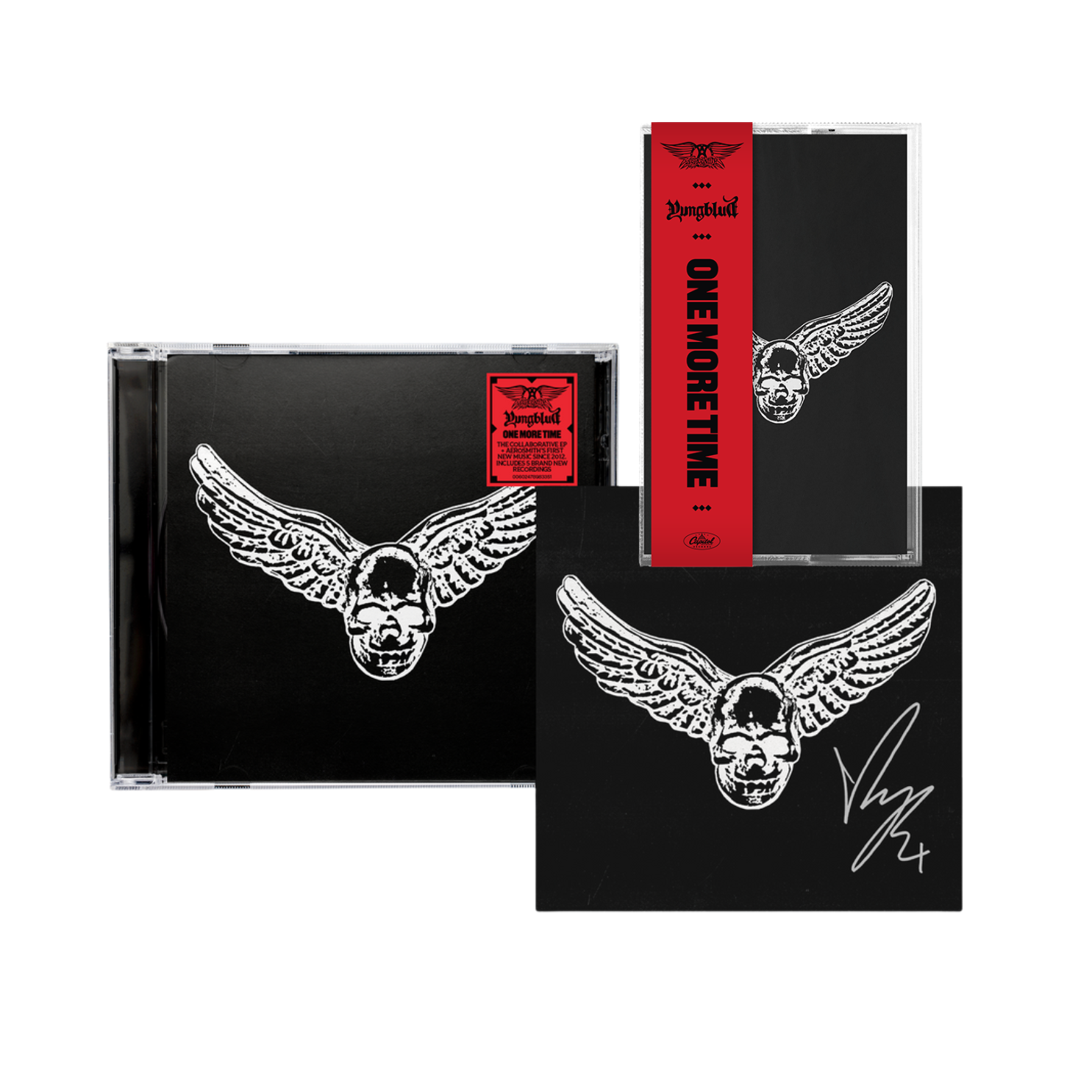 Aerosmith & YUNGBLUD - One More Time - CD + Cassette + Signed Art Card