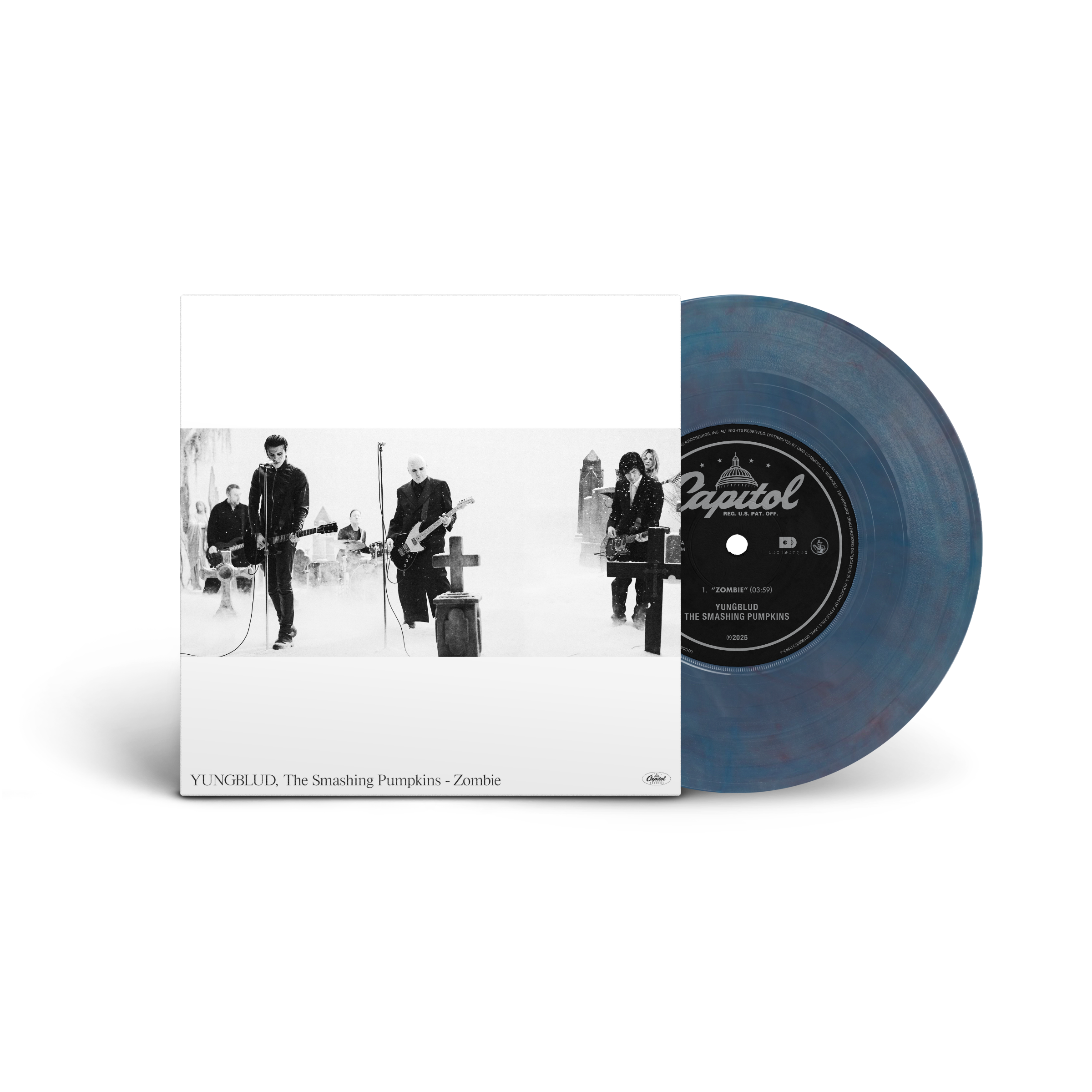 YUNGBLUD - Yungblud, The Smashing Pumpkins – Zombie Blue Marble 7” Vinyl.