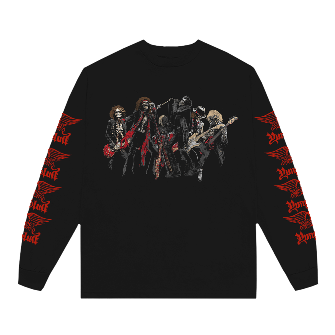 YUNGBLUD - Aerosmith & YUNGBLUD - One More Time Illustrated Skeleton LONG SLEEVE