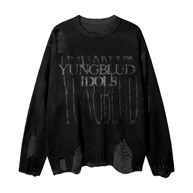 YUNGBLUD - IDOLS DISTRESSED KNIT SWEATER